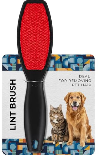 DecorRack Double-Sided Lint Brush (1 Pack), Pet Hair Remover for Clothes, Sofa and Furniture, Dog and Cat Fur Removal Brush, Fluff and Fuzz Remover Tool, Reusable, Portable (1 Pack)
