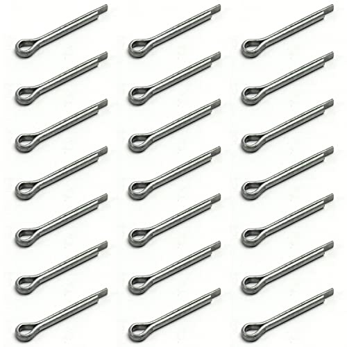 MroMax 50 Stück Splinte 4 mm x 30 mm 304 Edelstahl Federspinte Clip Pins Verschluss für Automobilmechaniker kleine Motoren Reparatur Silber