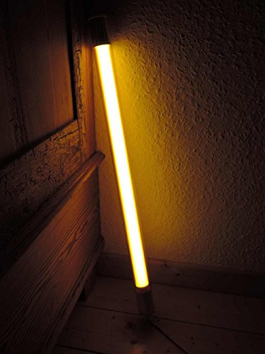 Lichtidee Led Leuchstab IP20 63cm orange 10 Watt Party Deko Schaufenster farbig bunt mit weißem Kabel und Schalter