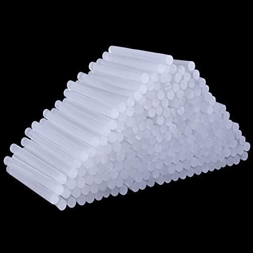 MUKCHAP 300 PCS 7mm x 100mm Hot Glue Sticks, Hot Melt Gun Sticks, Clear Adhesive Glue Sticks Mini Glue Gun Sticks for DIY Craft Ornament Projects