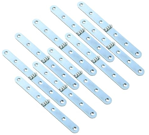 Lokatall 10PCS Marine Boat Door Hinges - Heavy Duty 270 Degree Metal Hinges for Folding Table Wooden Box Cabinet Door and DIY Projects - 155x16mm Silver
