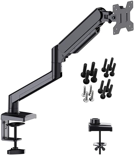 ATHLETIC Supporto Monitor da Scrivania, Braccio per Monitor per Schermo LED LCD da 13 a 27 Pollici, Supporto Monitor pc con Morsetto, Staffa Monitor