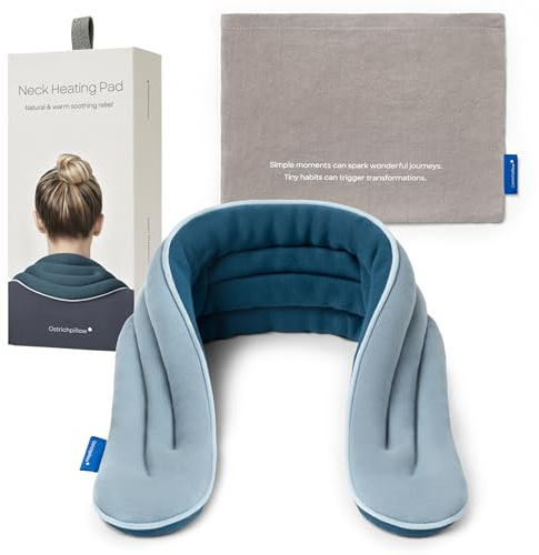 Ostrichpillow Heating Pad Microwavable - Neck Wrap Microwavable Heating Pad for Neck and Shoulder, Relaxation, Pain Relief