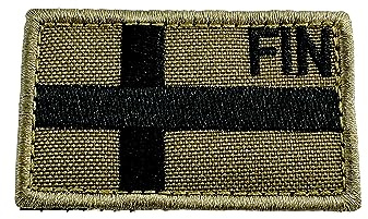 Aufnäher mit Finnland-Flagge, bestickt, für Airsoft, Paintball, Cosplay