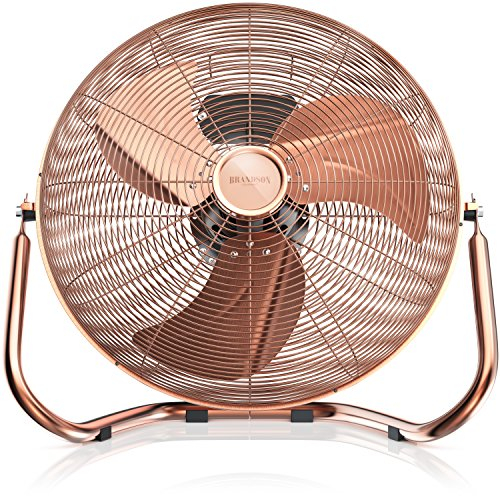 Brandson - Windmaschine Retro Stil 200 Watt - Preisträger 2025 - Ventilator Standventilator 57 cm - Bodenventilator - hoher Luftdurchsatz - stufenlos neigbarer Ventilatorkopf - GS Geprüfte Sicherheit
