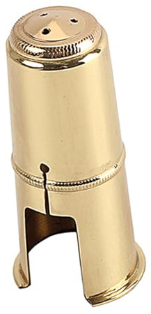 Parliky Metallkappe für Saxophon Mundstück C53f 73mm Goldfarbene Saxophonkappe Staubschutz Einfach zu Tragen für Musikinstrument