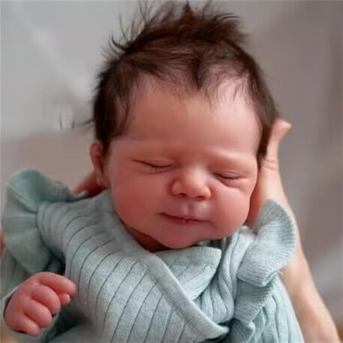 Zero Pam Realista Muñecas Bebe Reborn Niña, 48CM Muñeca De Vinilo De Silicona Cuerpo De Tela Suave, Muñecas Bebé De Aspecto Real con Pelo, Bebes Reborn Muñecas para Niñas como My Mini Baby