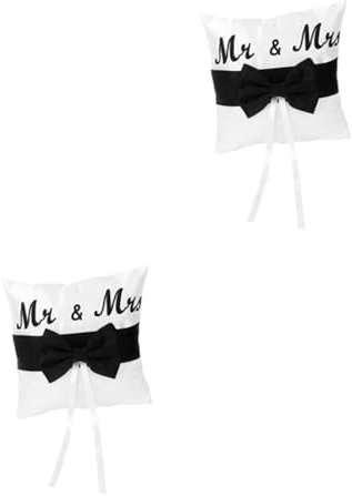 CAXUSD 2stücke Satin Ringkissen Für Hochzeiten Handgemacht Elegantem Satinband Für Trauungszeremonie Hochzeitsgeschenk