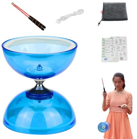 Uhngw Chinesisches Yoyo,Chinesisches Yoyo Diabolo - Dreifach gelagerte Diabolo-Yo-Yos,Chinesisches Yoyo-Diabolo-Spielzeugset, leistungsstarkes chinesisches Yoyo-Diabolo-Fähigkeitsspielzeug für