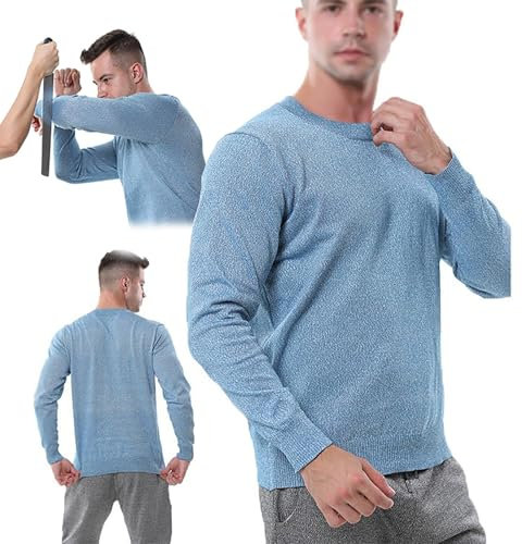 SNBGRYE Abbigliamento Antitaglio di Livello 5, Gilet Anti-Coltello Nascosto, Gilet Anti-Coltello di Protezione di Sicurezza Leggero Tattico Unisex, Leggero E Traspirante,Blue-S