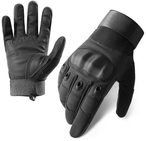 Wenxiaw Gants tactiques, gants d'intervention militaires, gants de moto en fibre de carbone, gants d'intervention avec protections, gants de vélo, protection des chevilles, écran tactile pour moto