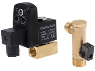 Tipo separado DC24V/AC220V/380V 1/2 temporizador automático compresor condensado drenaje temporizador válvula solenoide(G_AC220V)