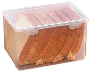 CGUOHU Panera Refrigerador de plástico Transparente, Caja de Almacenamiento for Pan Tostado, horneado en casa, Recipiente for Pastel y Pan, Caja de Sellado para Guardar Pan(Transparent A)