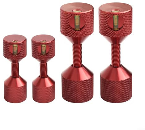 NbgrvB Dual Hole Aluminum Flange Dowel Pin Hardened 6061 Aluminum Removable Threaded Dual Hole Pin(red4pcs)