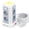Torre Regletas Enchufes (3600W/16A), 3M Enchufes Vertical con 4 Puertos USB y 8 Enchufes Tomas Protección con Interruptor y luz para Mesa, Oficia, Casa