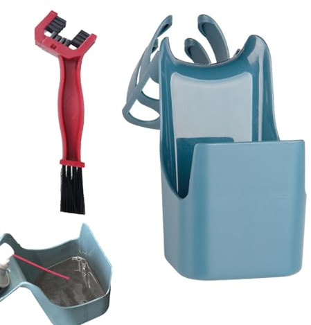 Kit d'entretien de chaîne de moto - Boîte à outils pour la conservation de l'huile, brosse de nettoyage résistante aux éclaboussures - Outil d'entretien de chaîne anti-éclaboussures - Réservoir de