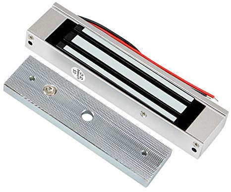 AccessShield Verrou magnétique électronique, serrure électromagnétique à porte unique CC 12 V, serrure magnétique de sécurité pour systèmes de contrôle d'accès, force de maintien de 60 kg (180 kg