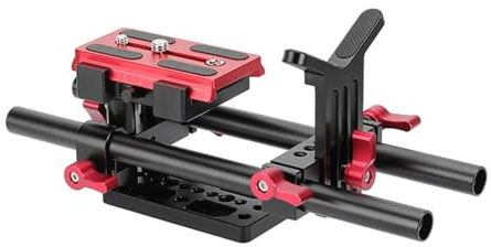 Base de cardán portátil de liberación rápida, kits de lentes en forma de Y, rosca de aluminio de 1/4 3/8 para accesorios de cámara réflex digital, base de trípode de liberación rápida
