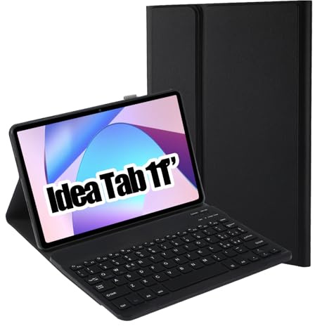 SUEEWE Tastiera con Cover per Lenovo Idea Tab 11 Tablet 2025 (TB-336ZU/FU), Custodia con Staccabile Italiano ‎QWERTY Tastiera, Nero