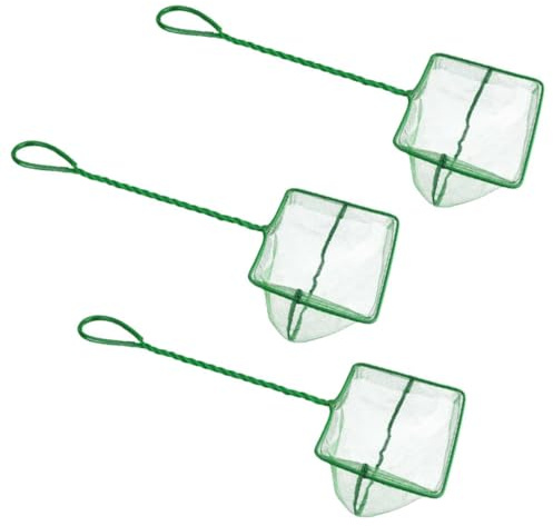 3 Pezzi Retino per Acquario Piccolo, Retino da Pesca per Acquari e Piccoli Laghetti, Mini Rete per Pesci D'acquario con Maglia Morbida e Fine, per Catturare Piccoli Pesci e Pulire L'acquario