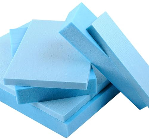 Wapasezyar 6 pannelli in schiuma rigida, ad alta densità, per fai da te, modello Diorama, base per hobby, kit di schiuma, blu, 40 x 30 x 2 cm, blu