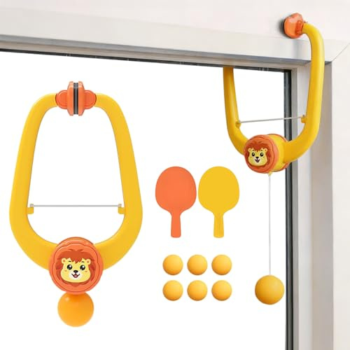 Door Pong – Türtrainer verstellbar – Tennis-Übungsset mit Schläger – für und Mädchen, Zuhause, Klassenzimmer, Spielzimmer, Party, Geburtstag