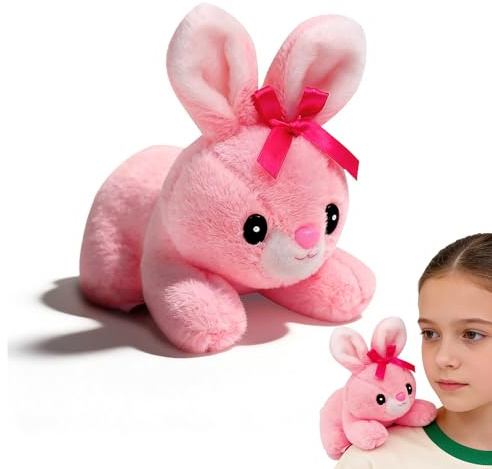 Shyllin Hombro Peluche Conejo, Hombro Conejito Peluche, Magnético Conejo Peluche, Conejitos Juguete Pascua, Pascal Conejito Muñeco, Magnético Muñeco Conejos para Carnavale, Halloween, Pascua, Fiesta