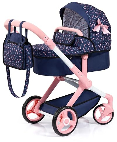 Bayer Design Dockvagn Combi Xeo, väska, blå | kan omvandlas till en dockbuggy