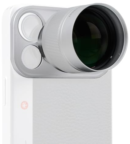 PGYTECH Téléobjectif 2X pour la iPhone 16 Pro Max, Kit d'Imagerie Vintage RetroVa avec Bague d'Adaptation et Pochette, Zoom Optique Professionnel pour Création Cinématographique Mobile