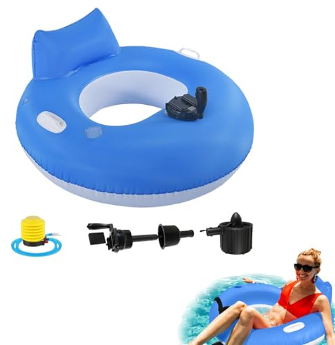 Elektrische, Motorisierte Pool Liegestühle Für Erwachsene, Aufblasbare Wasser Liegestühle, Tragbare, Klappbare Rückenlehnen Für Den Außenbereich, Für Fluss, See Und Strands Im Sommer Für Frauen