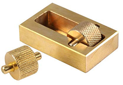 Hztyyier Rullo per bordi in pelle in ottone Olio artigianale in pelle che fa strumento di elaborazione della pittura con due rulli per imbarcazioni fai-da-te Leather Tools