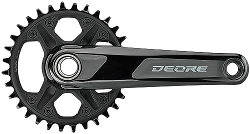SHIMANO DEORE FC-M6130-1 12-Fach Kurbelgarnitur, Black, 170 mm