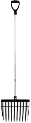 Red Gorilla Bedding Fork with D Handle Black Lightweight For Stable Bedding Mucking Out Pitchfork for Hay and Garden Compost 157cm Long