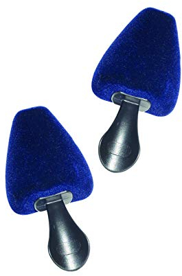 Kaps Schaumstoff-Schuhspanner mit Griff, Schuhspanner für Schuhe mit Eckiger Karree-Schuhspitze, Hygienischer Halbspanner mit Veloursbezug, Schuhformer, Schuhstrecker (Marine Blau)