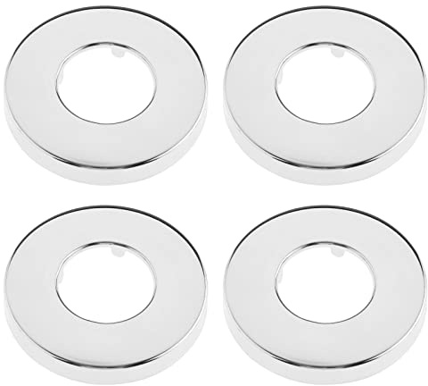 Be In Your Mind 4 Stück Verchromte Gewinderosette Metall Rohrabdeckung Dekorative Kappe Rosette Zubehör für Zuhause Badezimmer 33mm