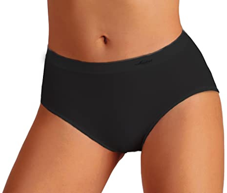 Liabel 5 Slip Vita Alta Donna Microfibra Mutande Seamless Made in Italy Senza Cuciture Elasticizzato Nero Bianco e Nudo