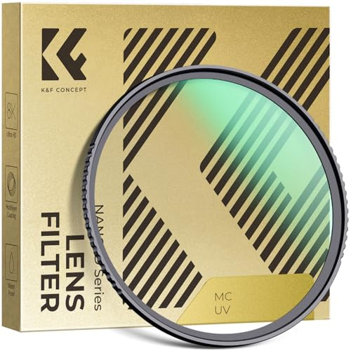 K&F CONCEPT Filtre UV 86mm Filtre de Protection D Série | Nano-revêtement,Étanche,Verre optique,Résistant à l’huile et aux rayure,Cadre CNC Antidérapant,FV501