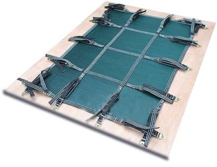 JLXJYS Pool Abdeckplane Solar Im Boden Schwimmen Pool-Sicherheitsabdeckung, Heavy Duty Winter Rechteckig Pool-Abdeckung, Regen-Durchlässigkeit, Grün (Size : 5m x 5m(16ftx6ft))