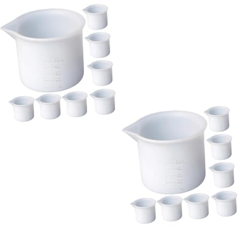 Alipis 16pezzi Misurini Graduati Silicone Per Epossidica Tazze Miscelazione Per Per e Decorazioni Facili Usare e