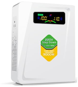 ZHENGXI ELECTRIC 3000W Convertisseur de tension 220v-240V vers 110v-120V ，Step Down Transformateur Voltage Converter 220v to 110v