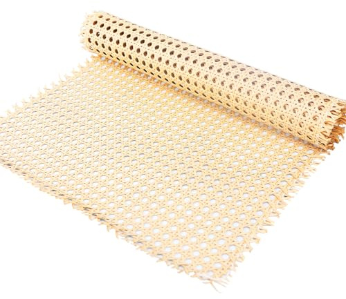 LANZLC Wiener Geflecht, Rattan Gurtband 35 x 200cm Schimmelfest, PE Wabengeflecht Stuhlflechtrohr, Wasserdicht Handgemachtes Rattan Kunsthandwerk Möbeldekoration für Möbel, Stühle, Schränke