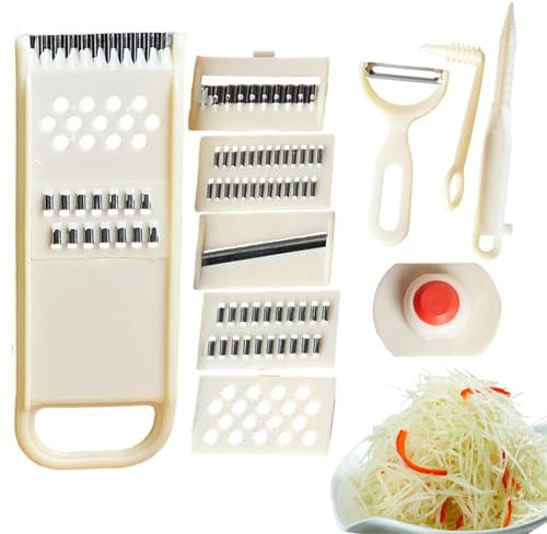 Affettatrice per verdure, 11 pezzi per verdure e mandolini | Affettatrice per patate, tagliaverdure ergonomica, accessori da cucina per frutta e verdura