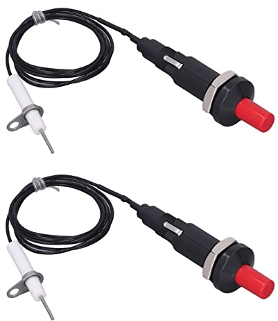 Akozon Juego de 2 Encendidos Piezoeléctricos para Hornos Grill – Encendedores Dobles con Agujas de Encendido – Compatible con Utensilios de Cocina y Aparatos de Gas