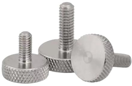 1/2/5 Stück Rändelschraube M2 M2,5 M3 M4 M5 M6 M8 M10 DIN653 304 Edelstahl Rändelung Flachkopf Schraubenbolzen handfest anziehen(25mm,M4 5PCS)