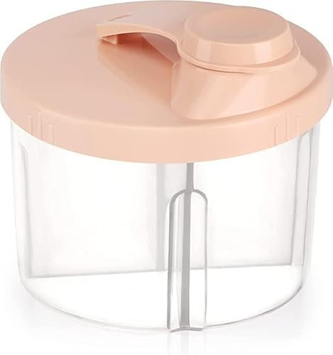 Portable Four-Compartment Milk Powder Dispenser, 2025 Upgraded Pink Milk Powder Box,Baby Milk Powder Storage Container, Milk Powder Dispensers Bottle Feeding
