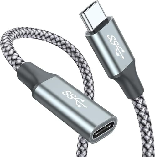 WTPGTI USB C Extension Cable 0.5 m, USB Extension Type C 3.1 Extension Cable Male to Female