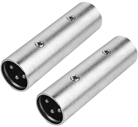 Lurrose 2pièces Adaptateur XLR Mâle vers Mâle Broches Connecteur XLR pour Microphone Transmission Stable sans Interférences
