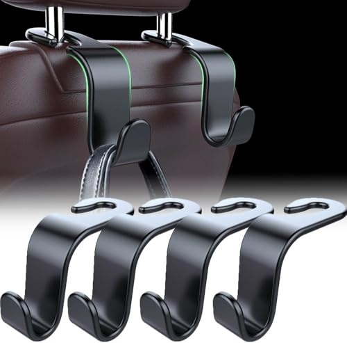 ZORTAXKFV 4 Stück Auto Taschenhalter für Volvo V60 V50 S60 S80 S40 Xc40 Xc60 Xc70 Xc90 V40 V70 2000-2023 2024, Autositz Haken Kopfstütze Sitzlehne Lagerung Rückenlehnenhaken Auto Zubehör