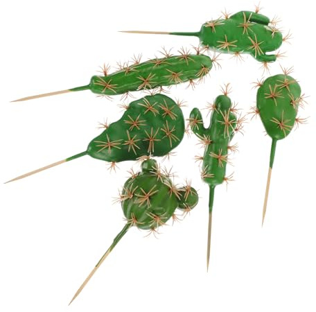 Cabilock Cactus Realistico Decorativo 6 Pezzi in Schiuma Verde