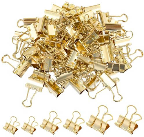 120 Stück Foldback Klammern，15 mm/ 19mm/ 25mm Metall Klammer Metallklammern Papierklammern Klein Eignen Sich Zum Ordnen Von Dokumenten, Prüfungsunterlagen und Rechnungen In Büros, Schulen und Zu Hause